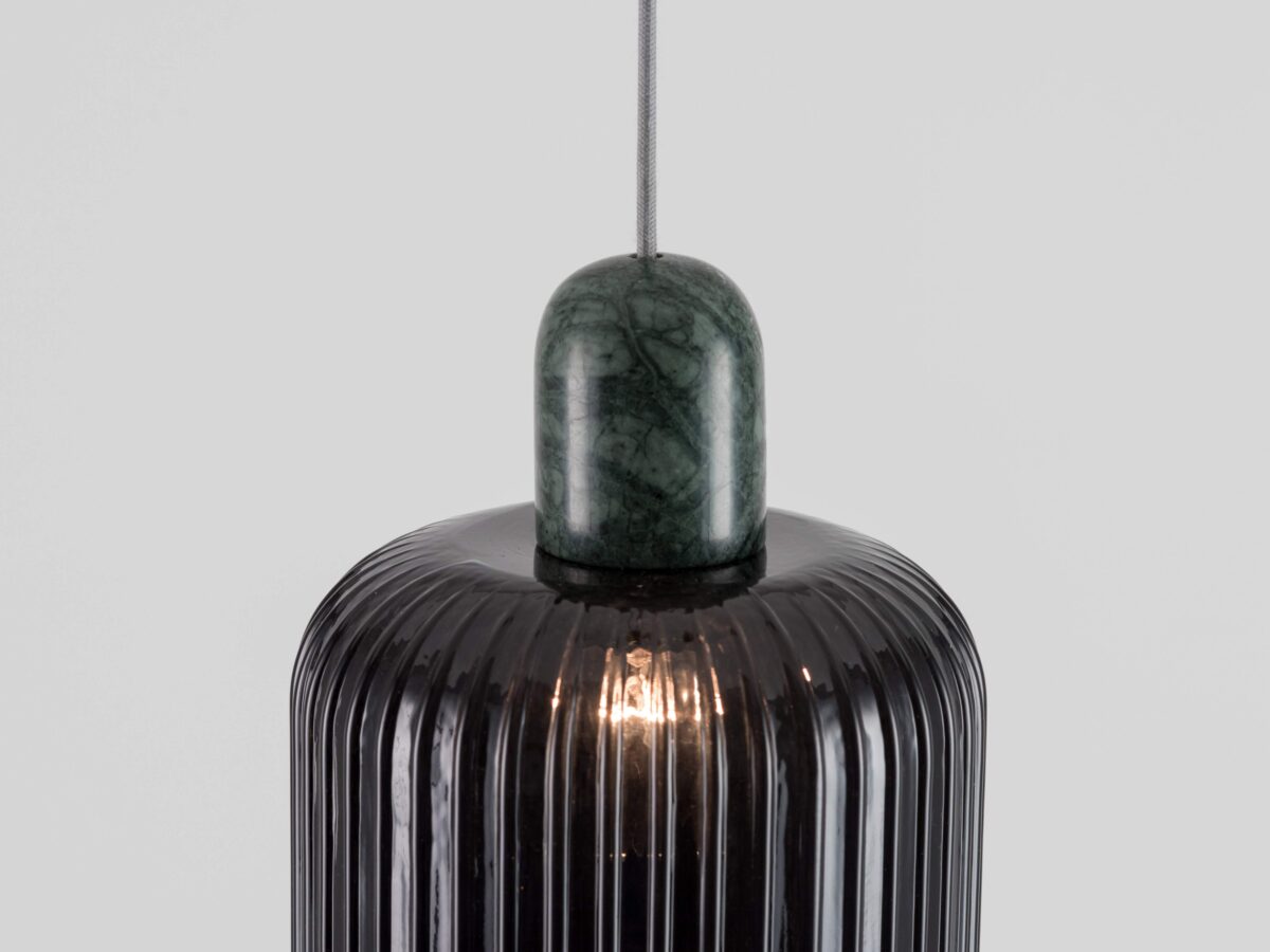 Green marble ceiling pendant fitting - Image 4