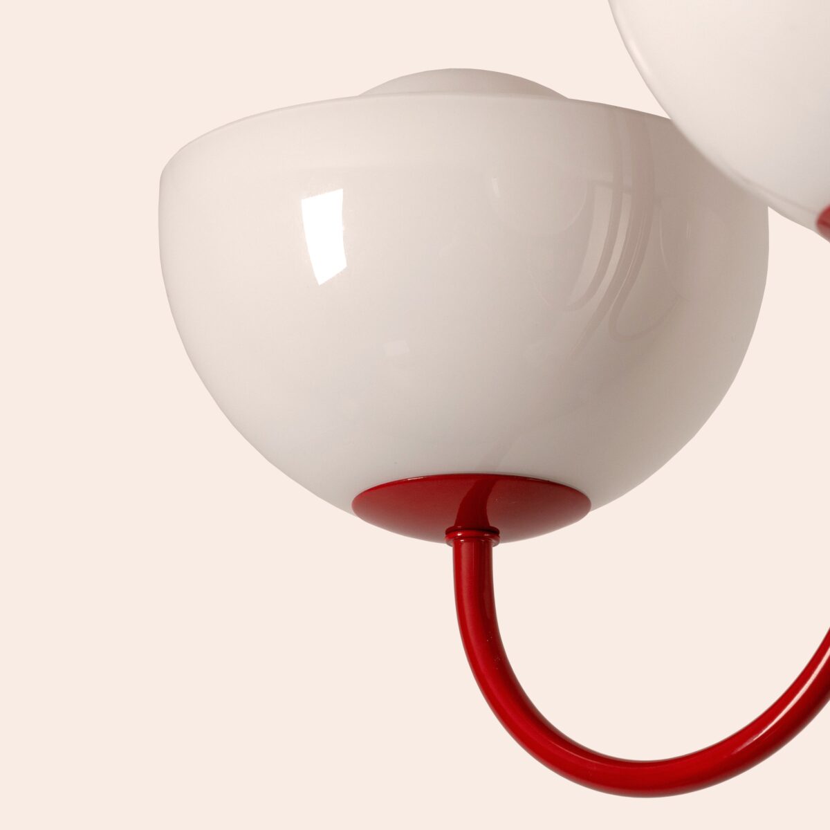 Jam red 3 light dome ceiling light - Image 4