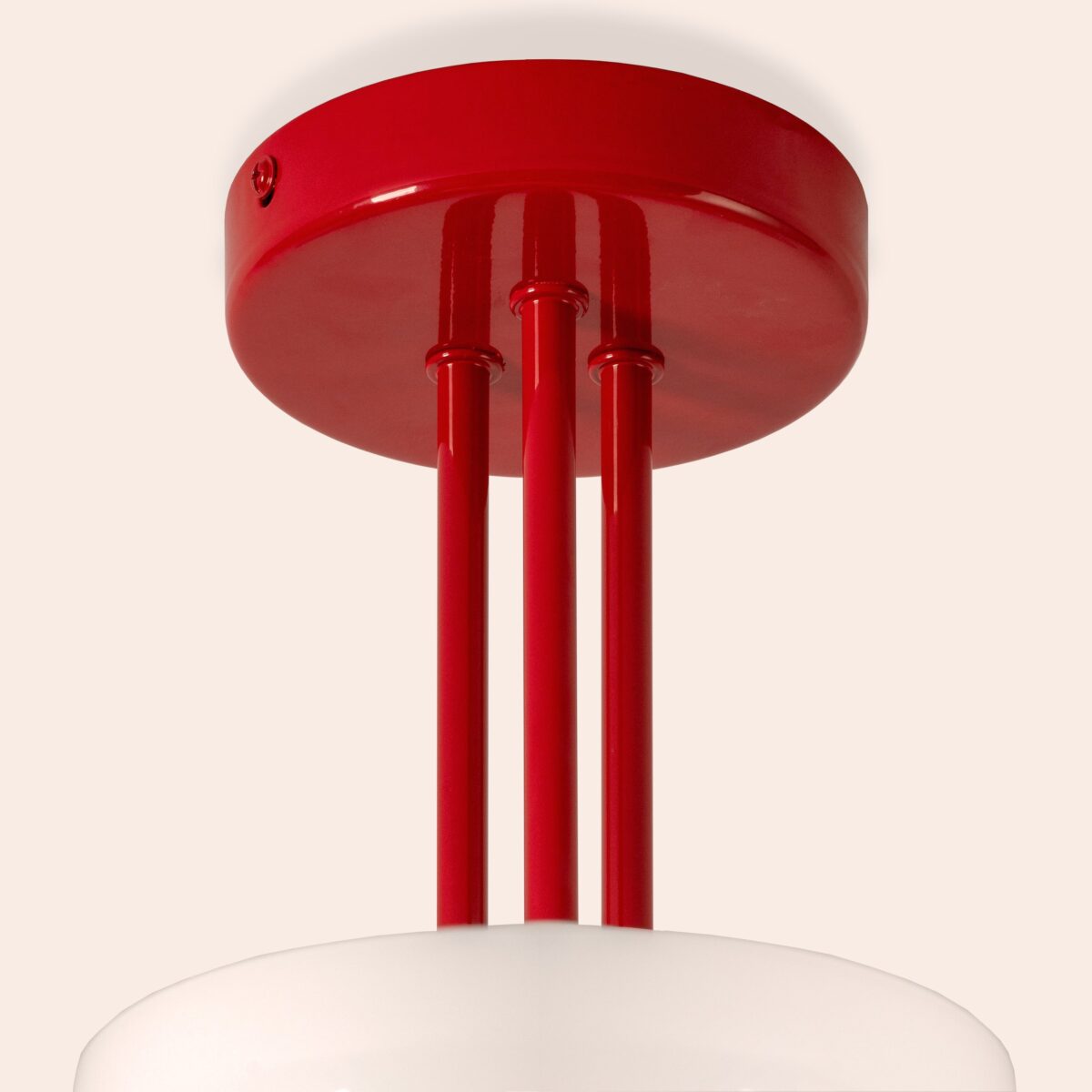 Jam red 3 light dome ceiling light - Image 3