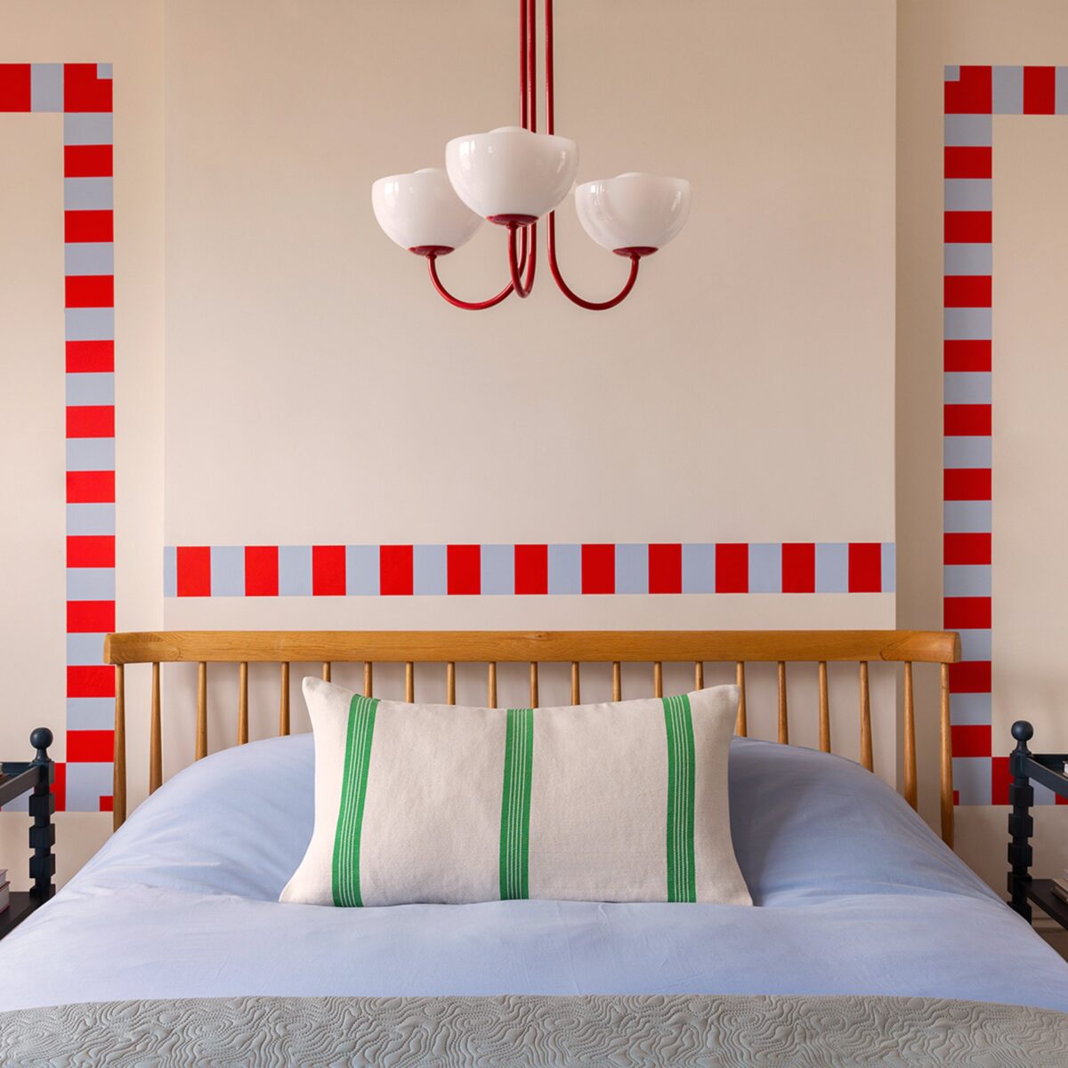 Jam red 3 light dome ceiling light - Image 9