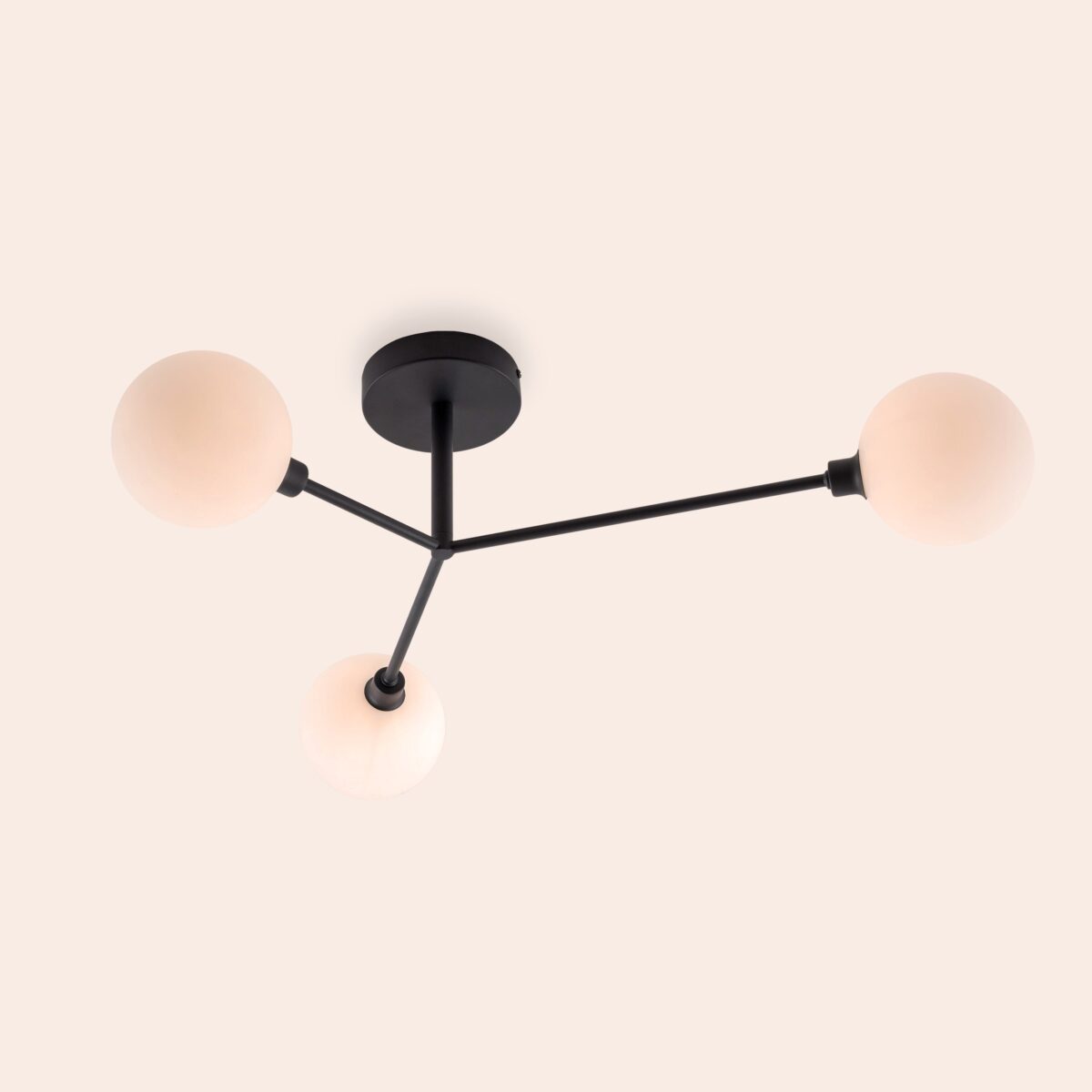 Charcoal grey 3 light flush ceiling light - Image 8