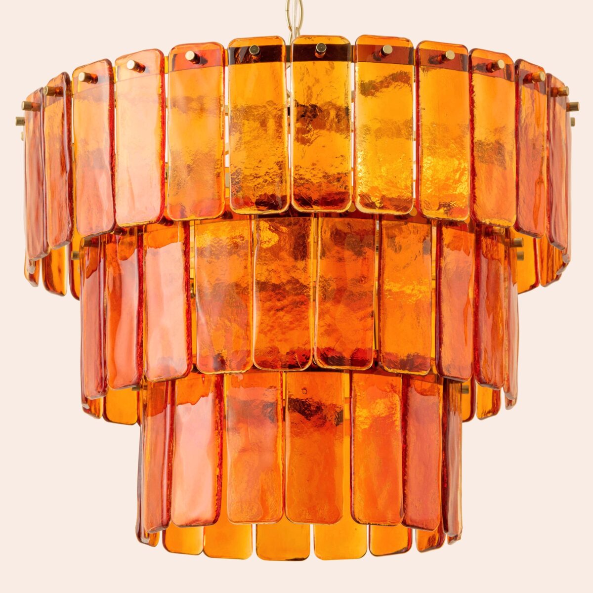 Amber large glass chandelier ceiling light - Image 12