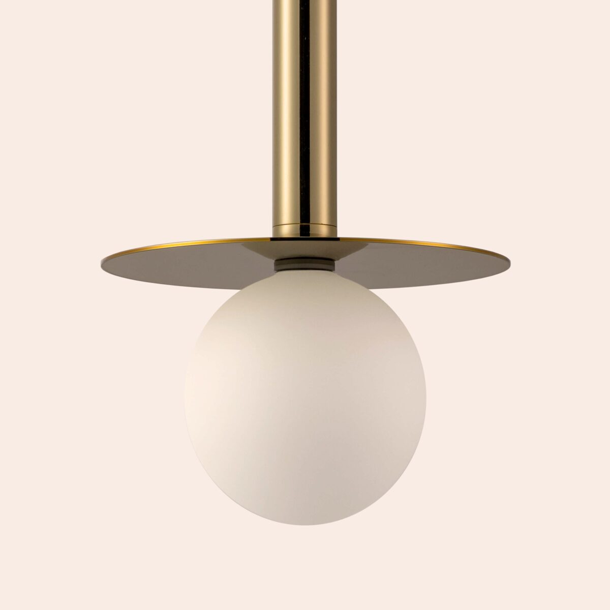 Brass disk pendant ceiling light - Image 3