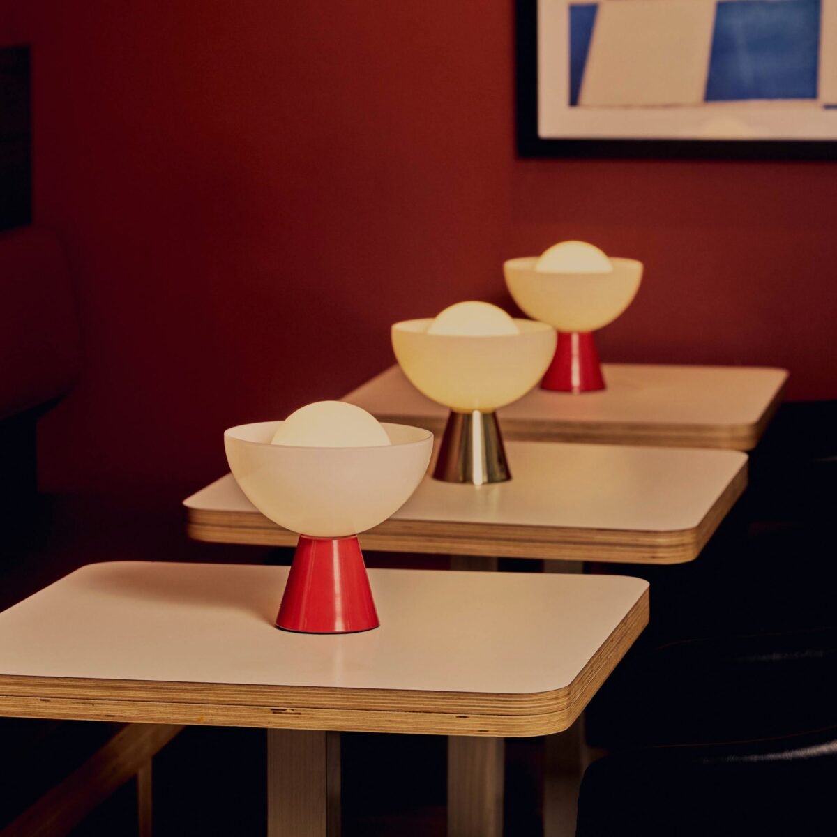Jam red dome cordless table lamp - Image 6