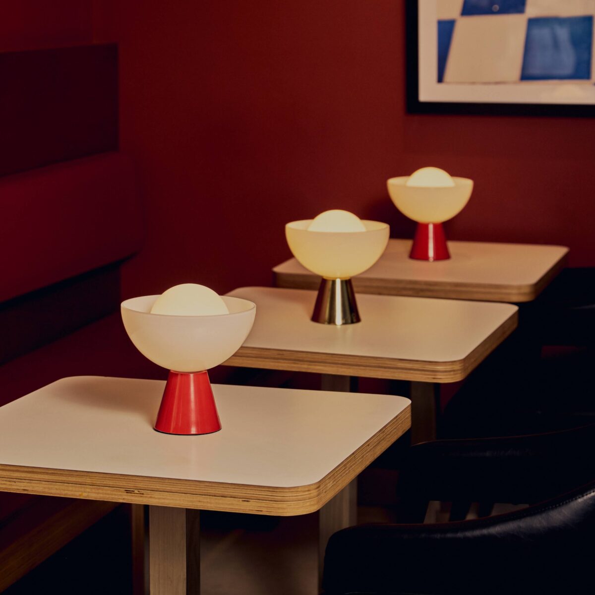Jam red dome cordless table lamp - Image 13