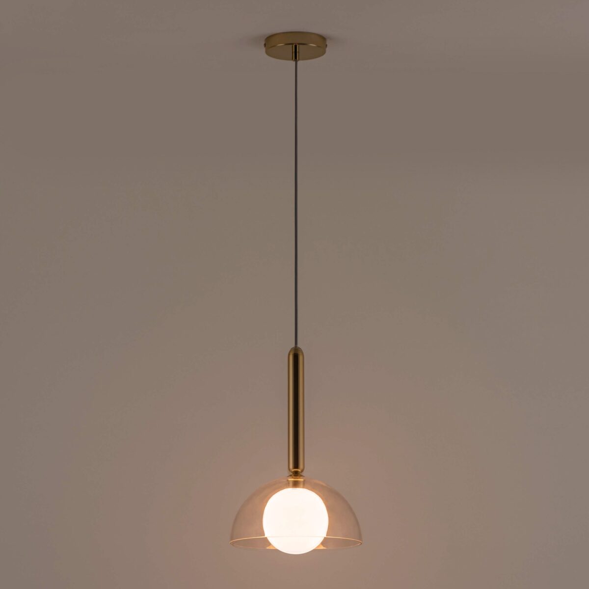 Brass dome pendant ceiling light - Image 11