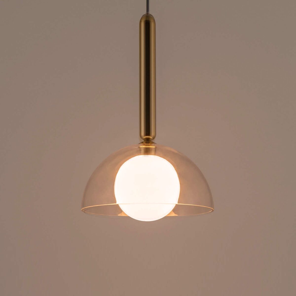 Brass dome pendant ceiling light - Image 2