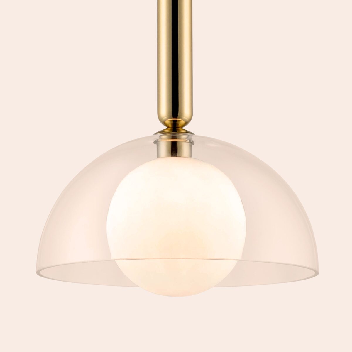Brass dome pendant ceiling light - Image 6