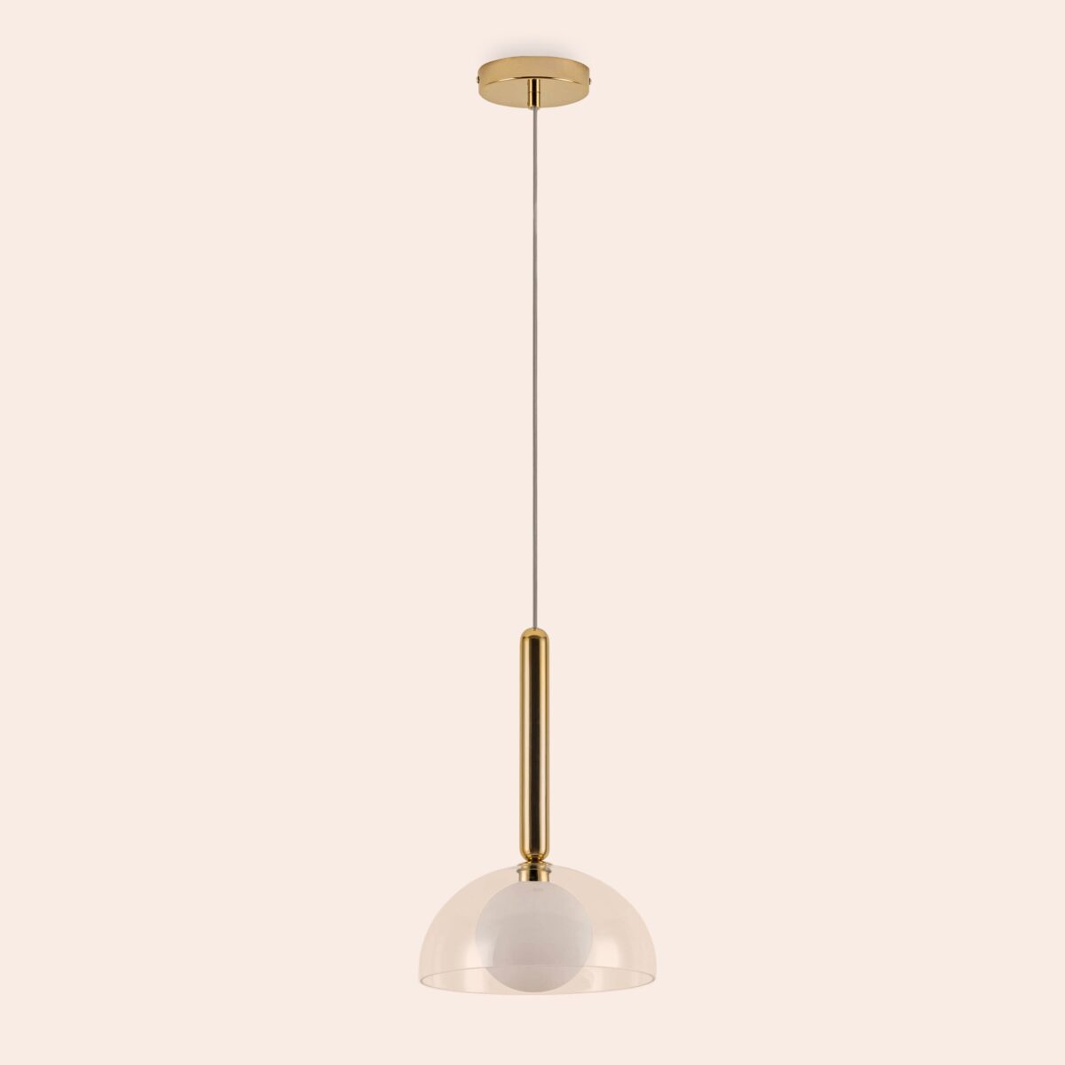 Brass dome pendant ceiling light - Image 9