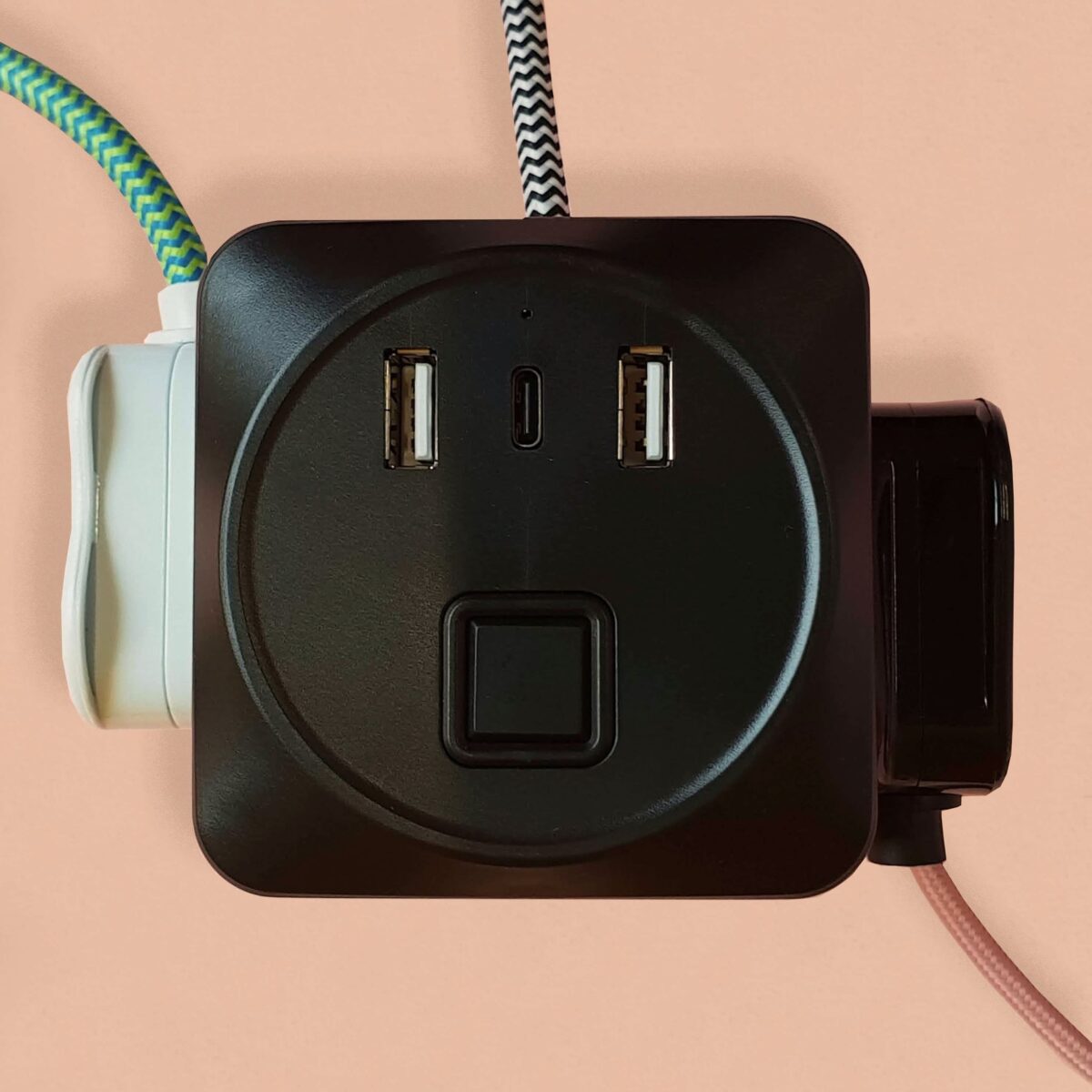 Black fabric cable extension lead - Image 7