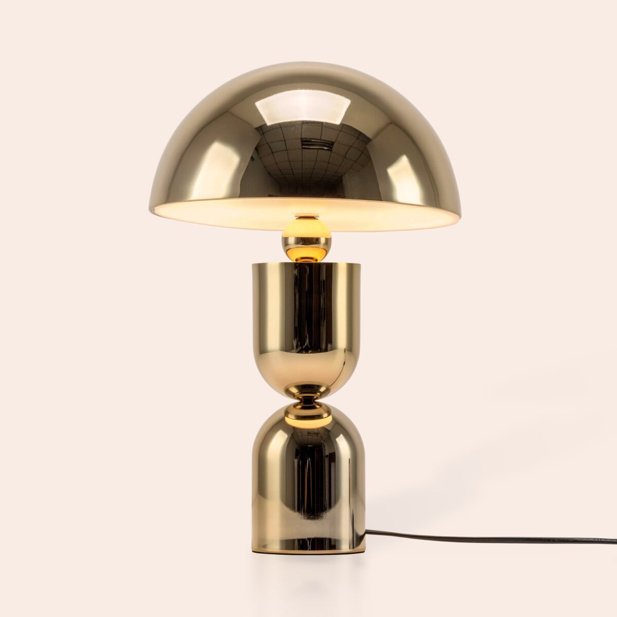 Brass dome mushroom table lamp - Image 3