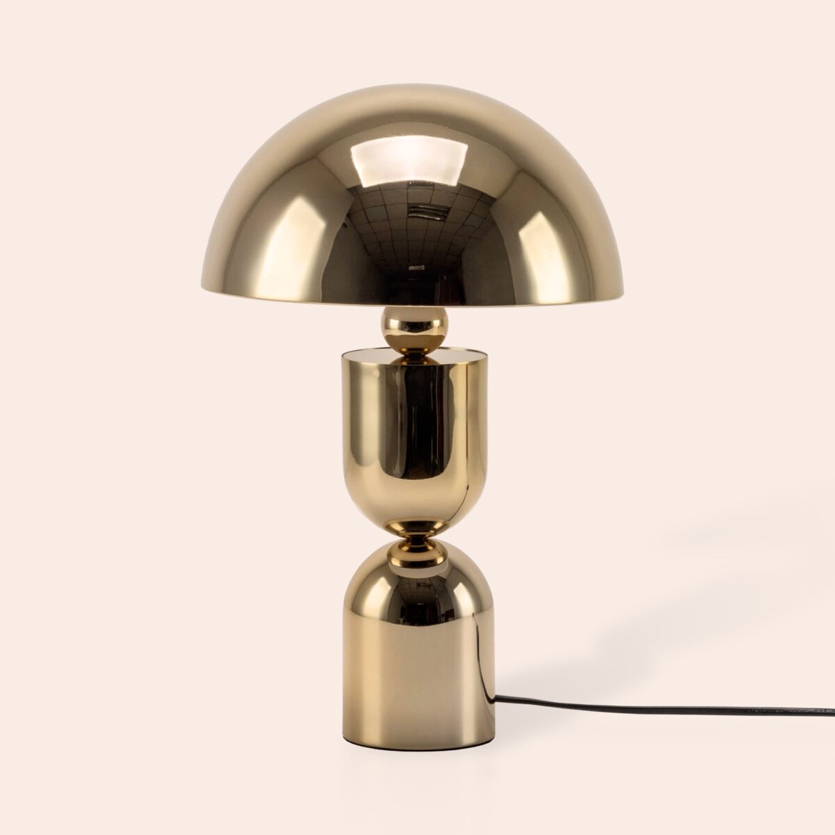 Brass dome mushroom table lamp - Image 1