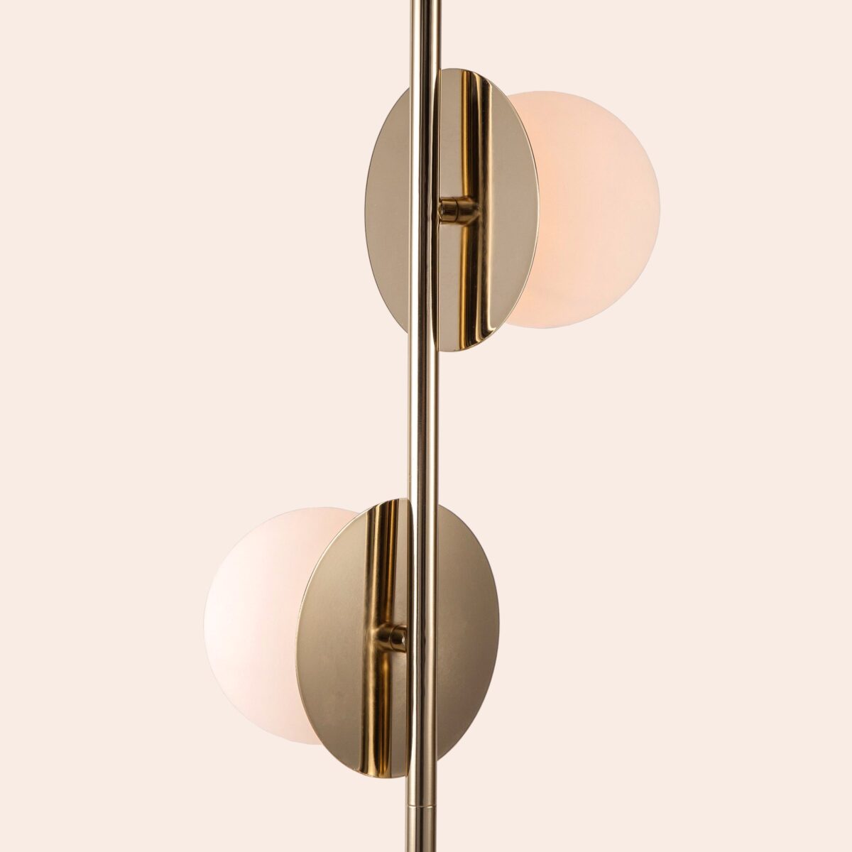 Brass opal disk floor lamp EU - Image 6