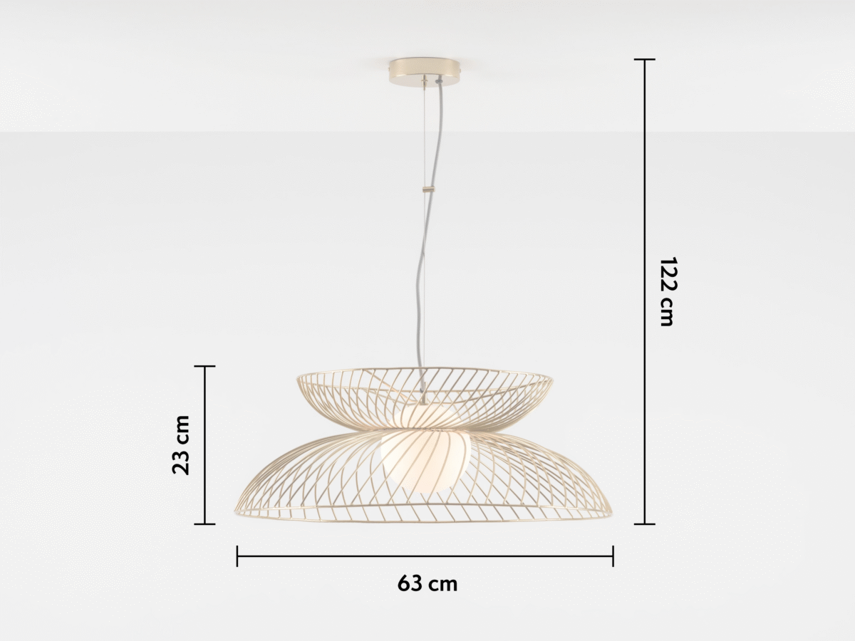 Brass cage ceiling light - Image 9