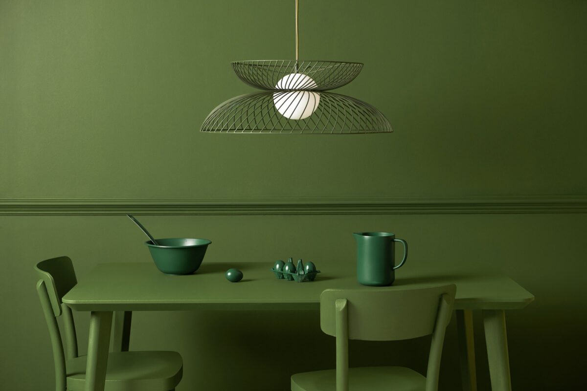 Charcoal grey cage ceiling light - Image 7