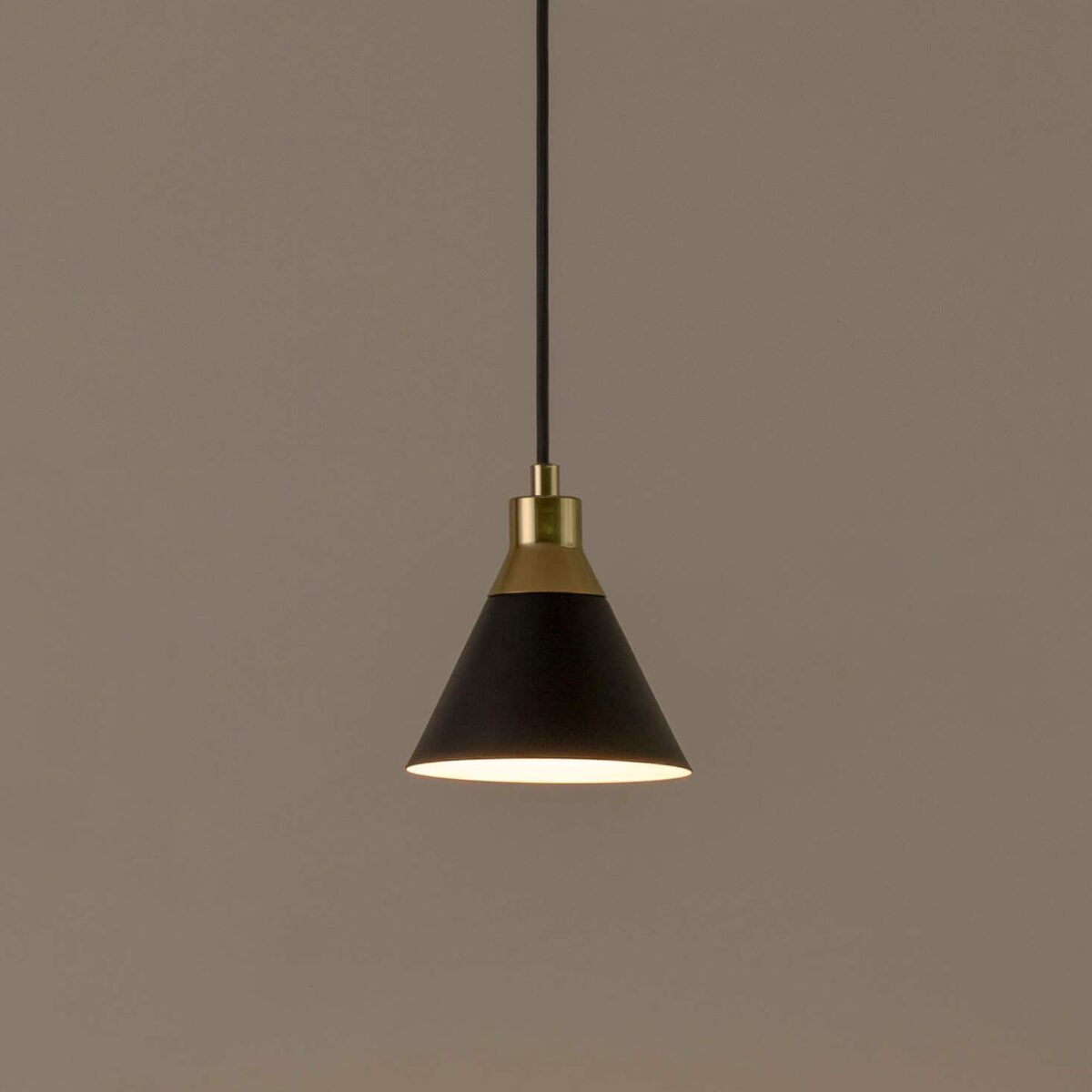 Charcoal grey cone pendant ceiling light - Image 2