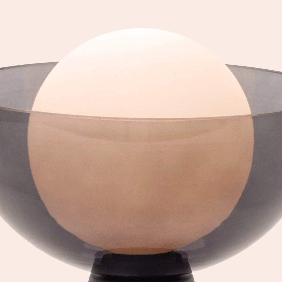 Charcoal grey dome cordless table lamp - Image 3