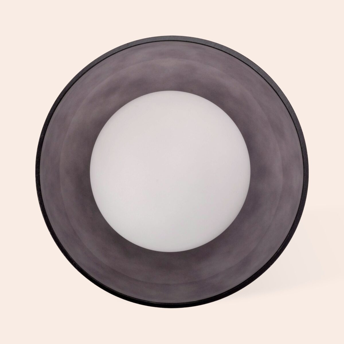 Charcoal grey dome cordless table lamp - Image 5