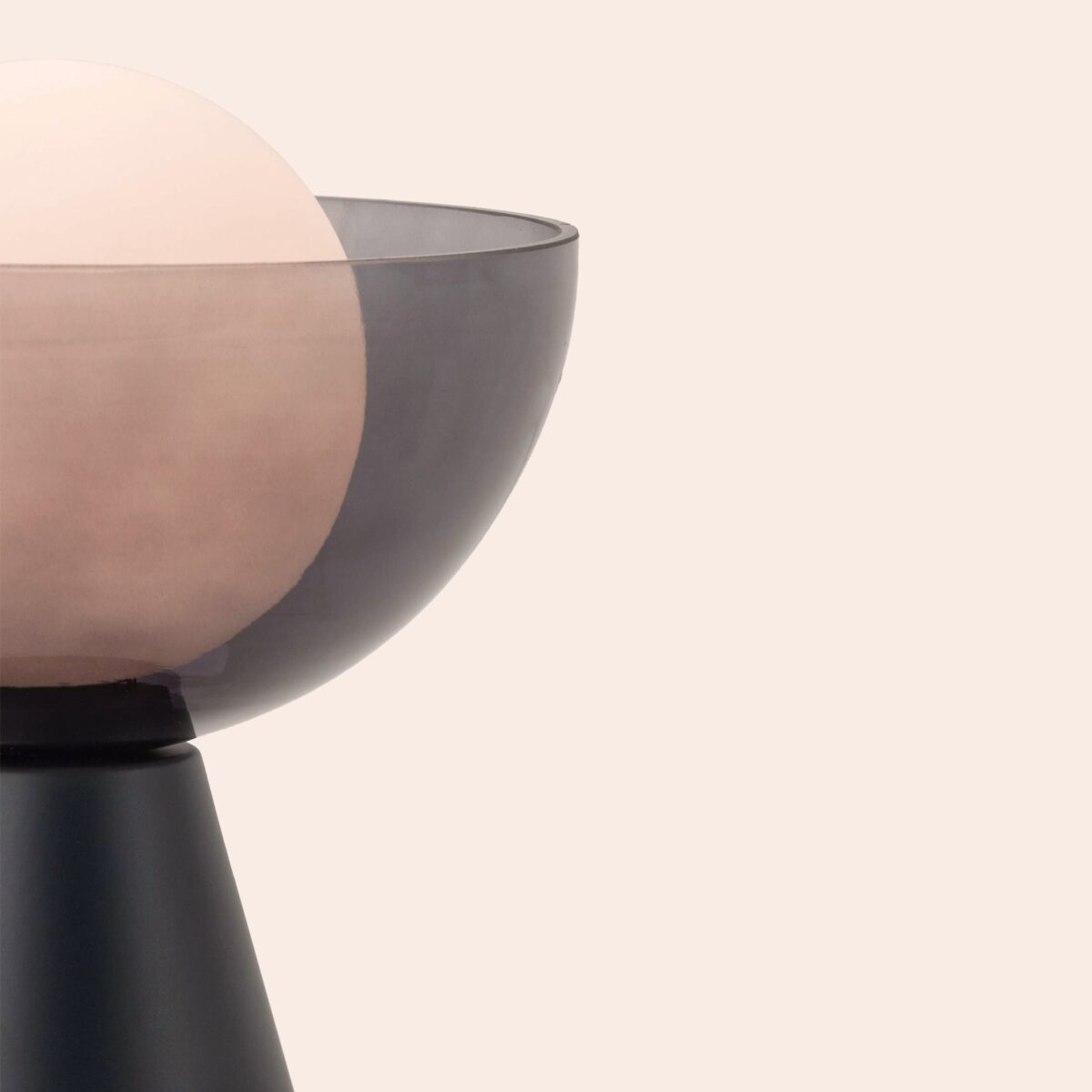 Charcoal grey dome cordless table lamp - Image 13