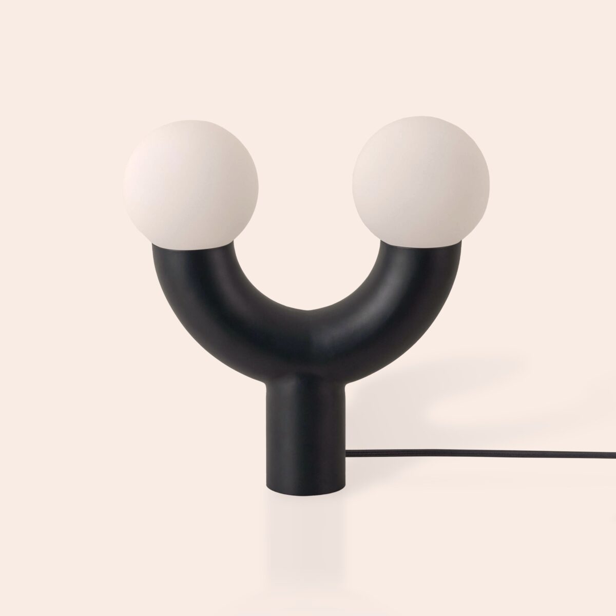 Charcoal grey tube table lamp EU - Image 1