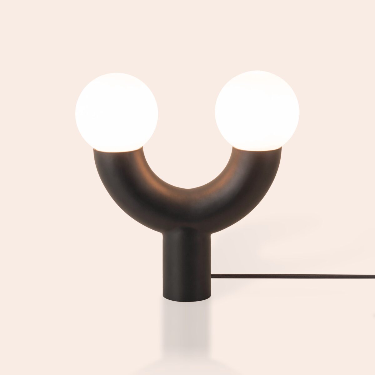 Charcoal grey tube table lamp EU - Image 11