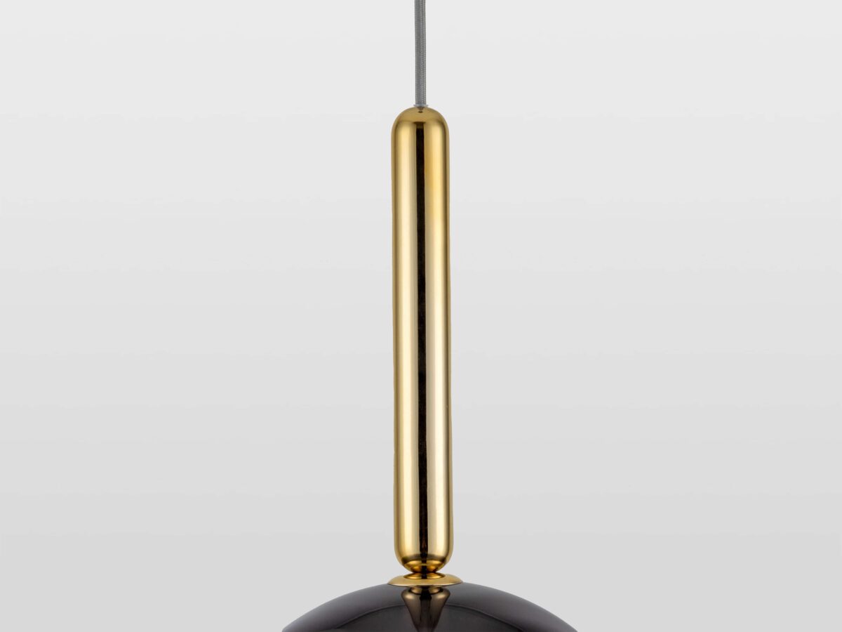 Charcoal grey glass dome ceiling light - Image 4