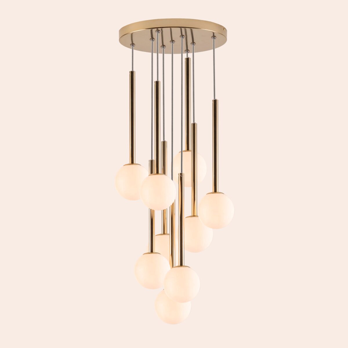 Brass cluster pendant ceiling light - Image 11