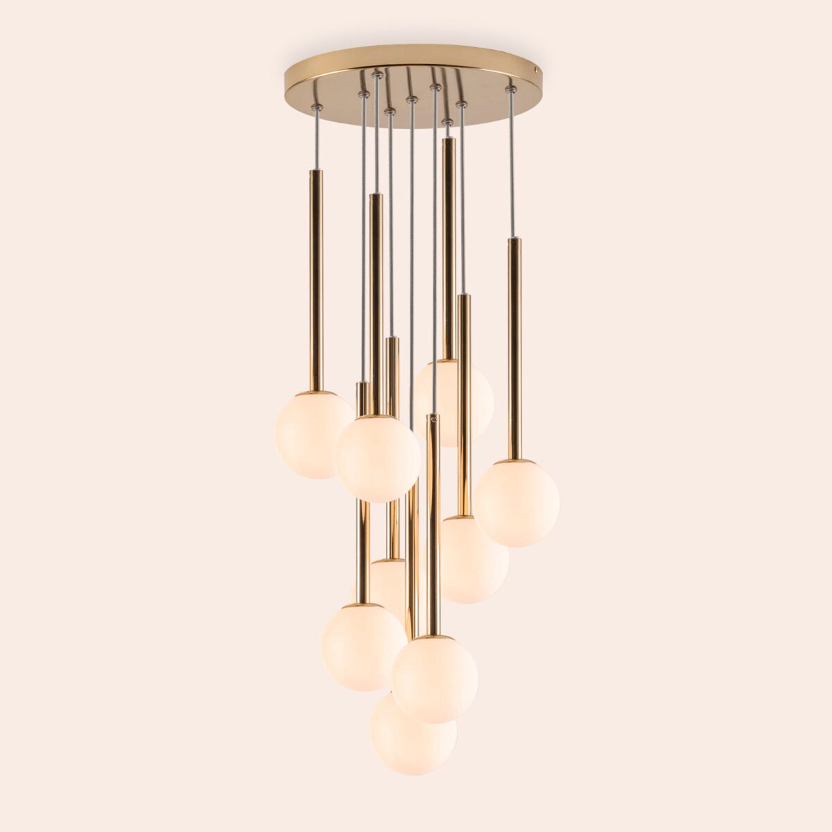 Brass cluster pendant ceiling light - Image 10