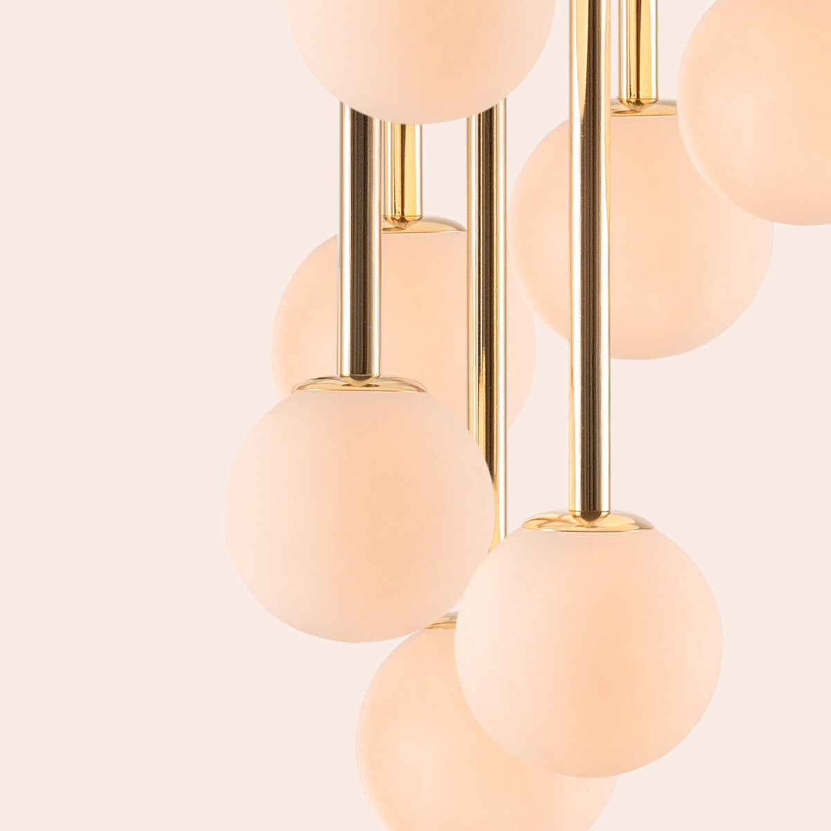 Brass cluster pendant ceiling light - Image 3