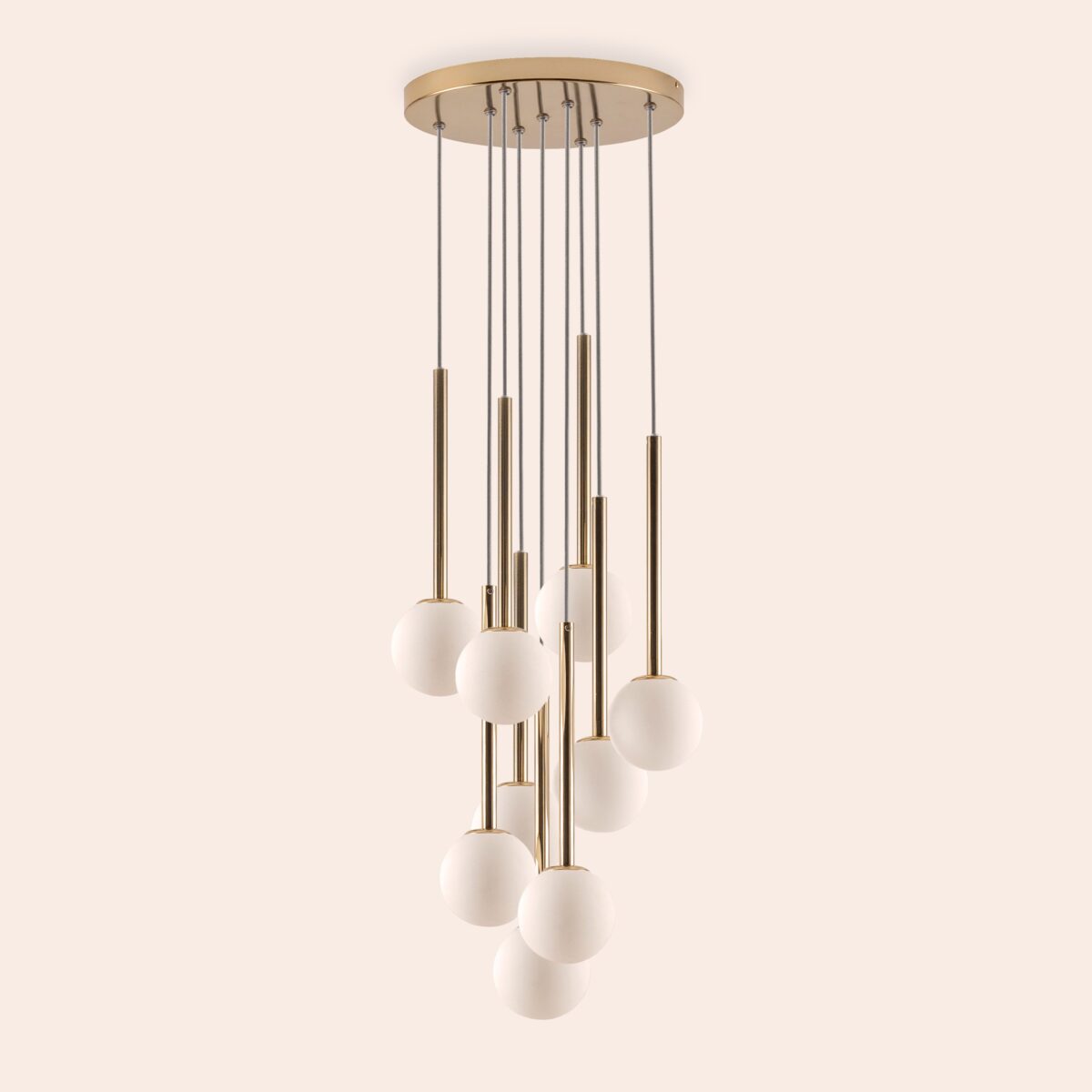 Brass cluster pendant ceiling light - Image 5