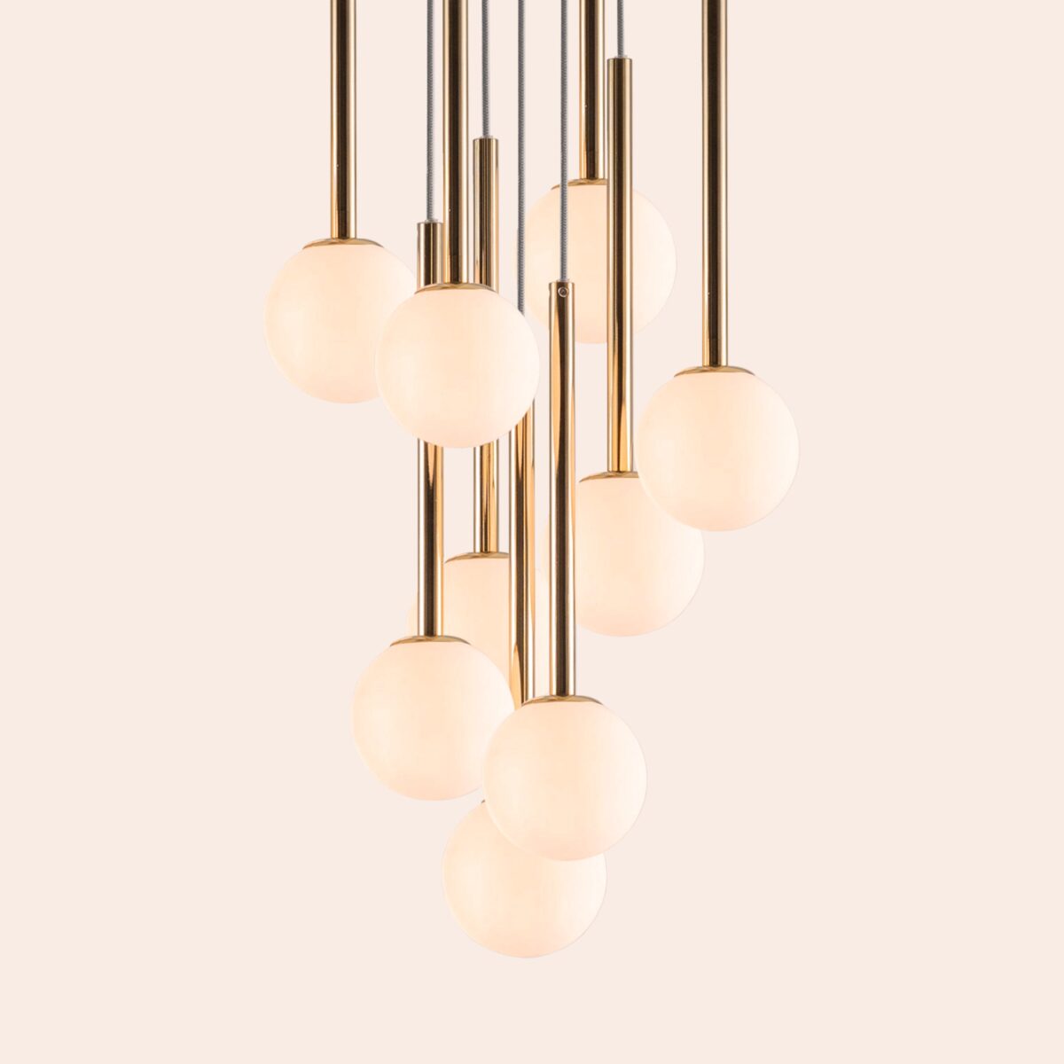 Brass cluster pendant ceiling light - Image 12