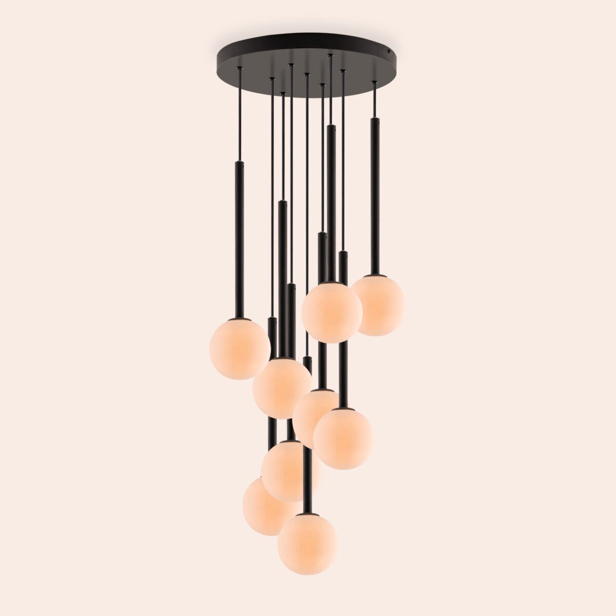 Charcoal grey pendant cluster ceiling light - Image 12