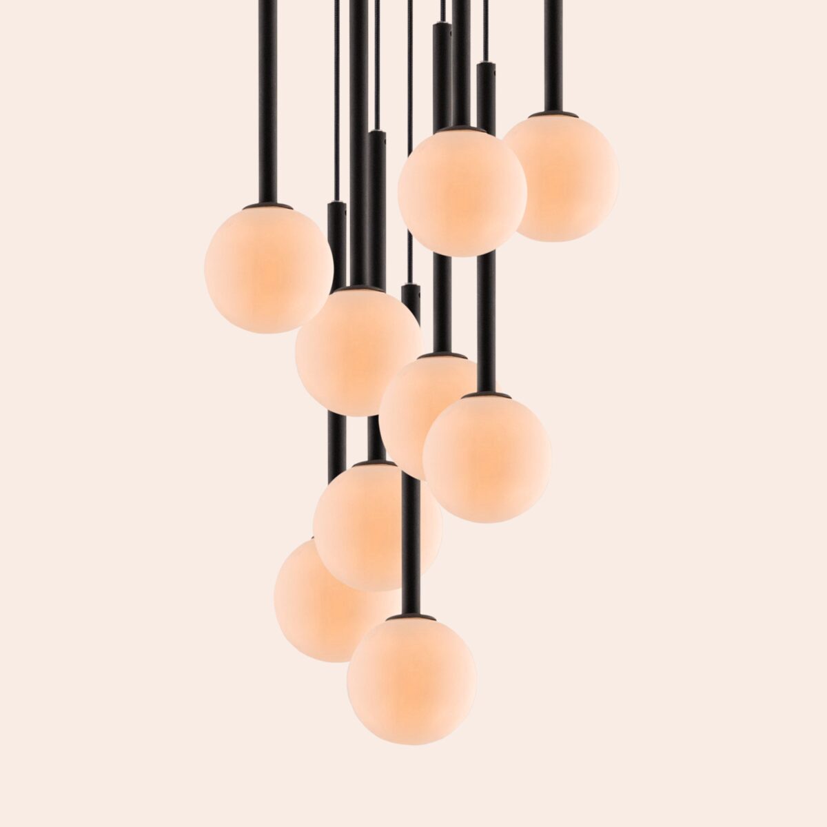 Charcoal grey pendant cluster ceiling light - Image 7
