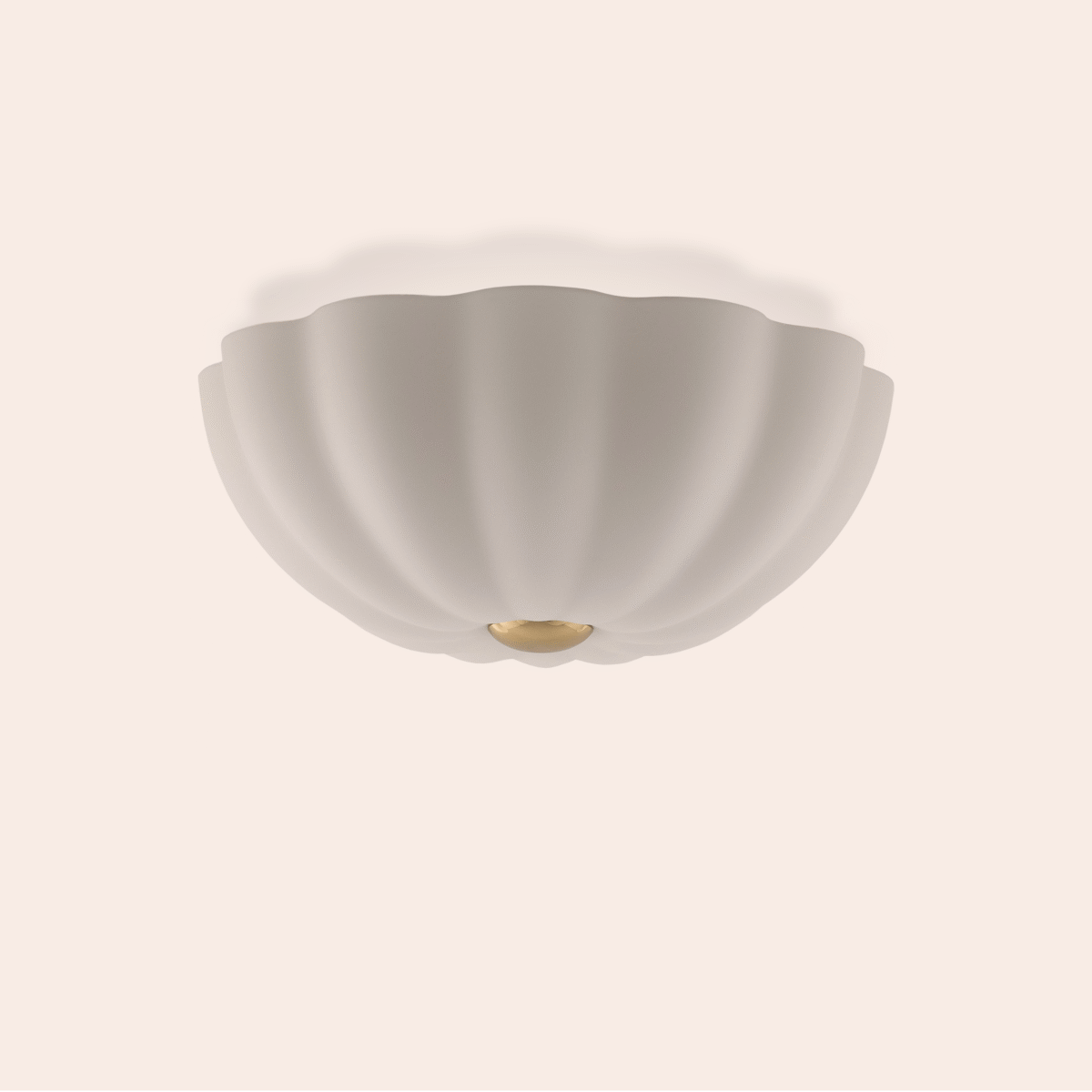 White flower flush ceiling light - Image 1