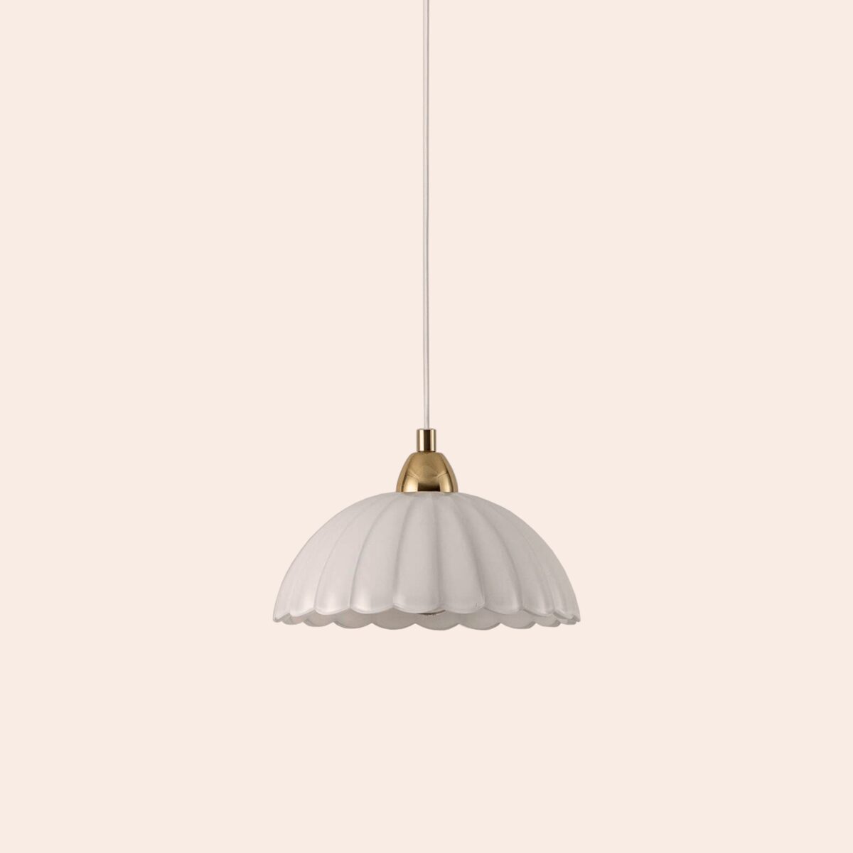 White flower pendant ceiling light - Image 1