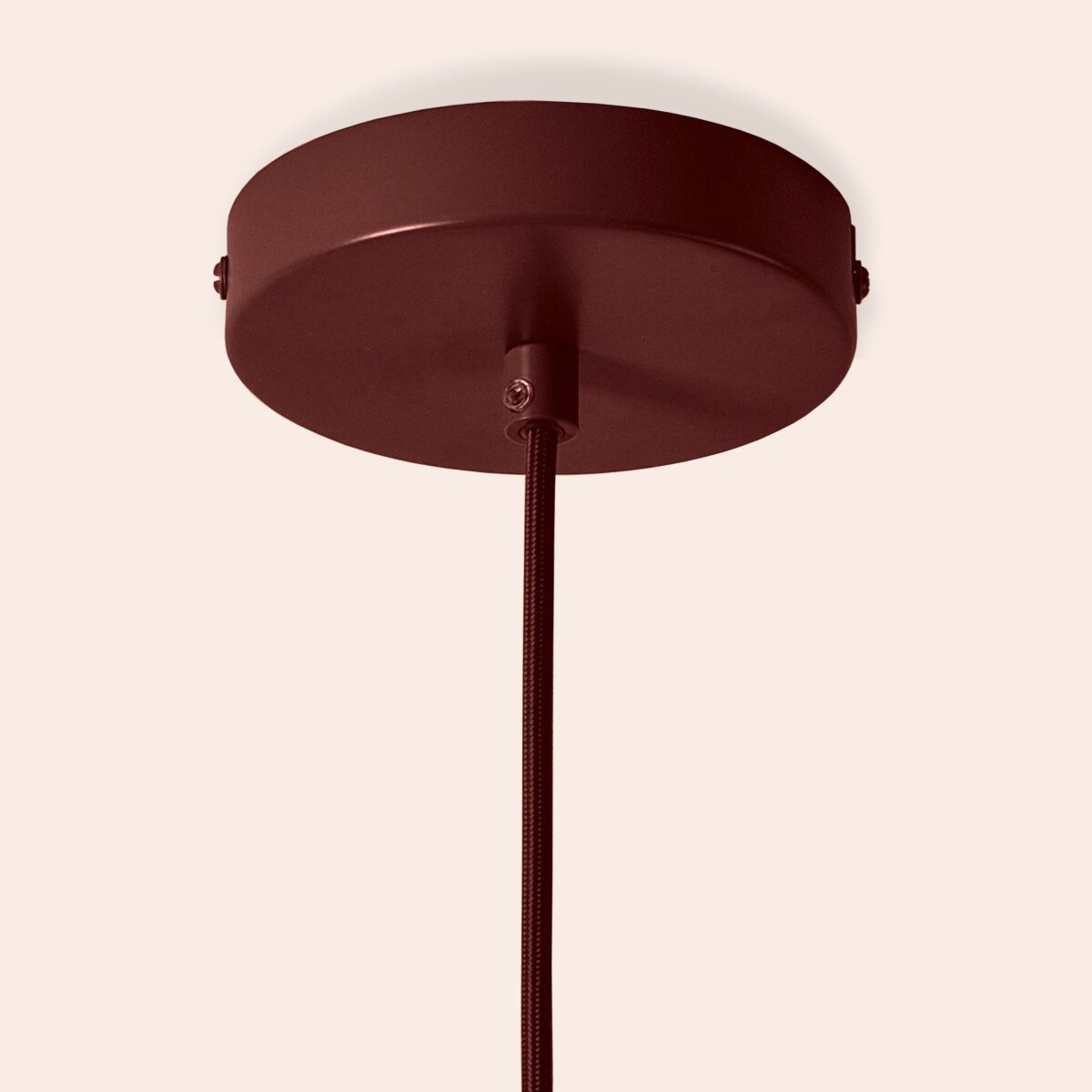 Burgundy large pleat pendant ceiling light - Image 8