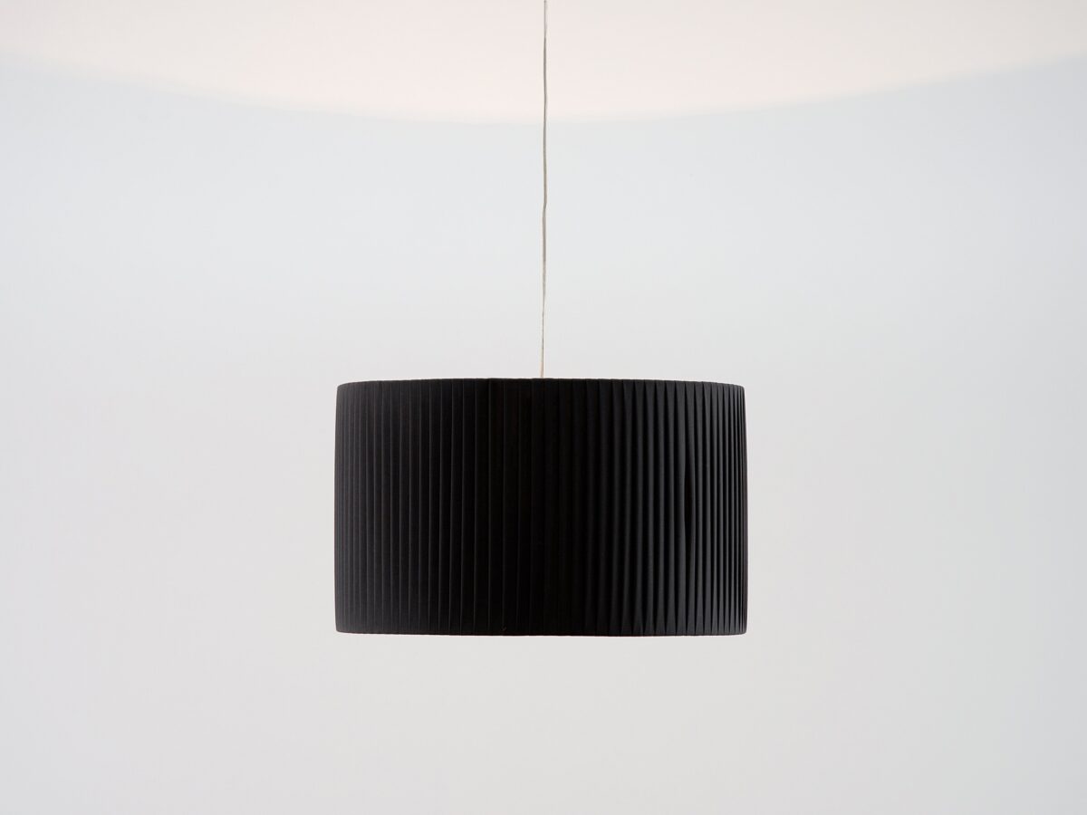 Charcoal grey large pleated shade - Image 1