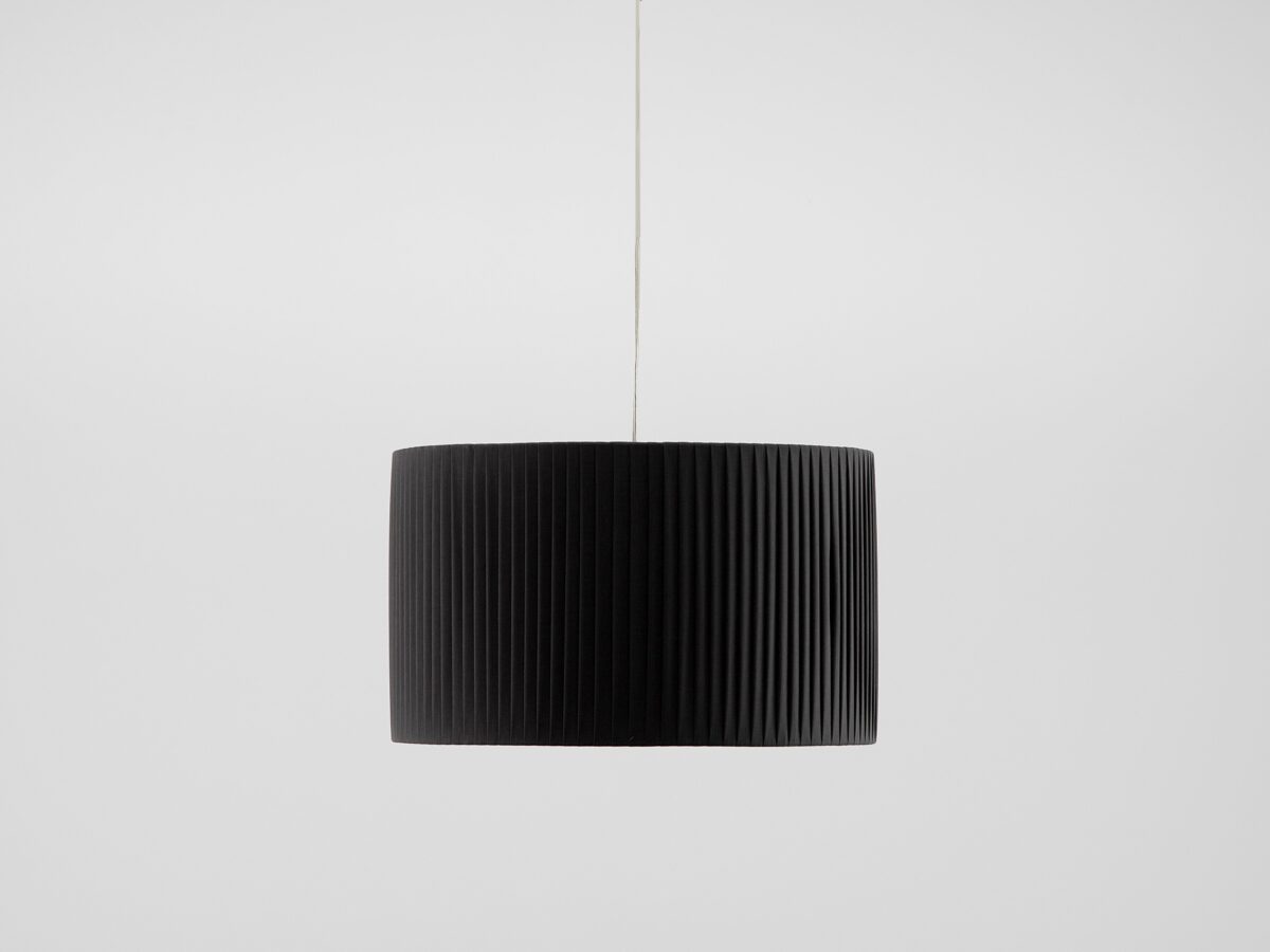 Charcoal grey large pleated shade - Image 4