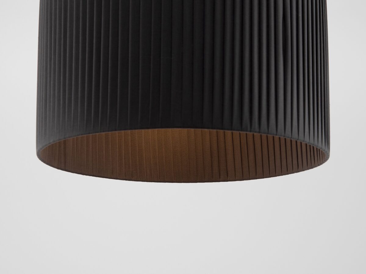 Charcoal grey large pleated shade - Image 3