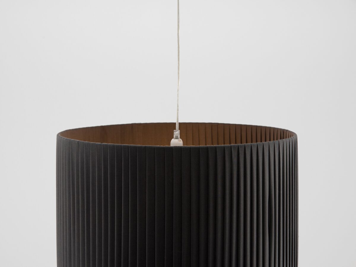 Charcoal grey large pleated shade - Image 2