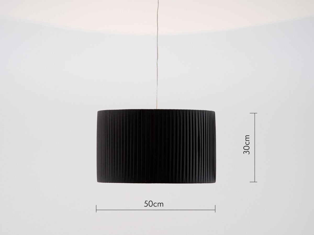 Charcoal grey large pleated shade - Image 6