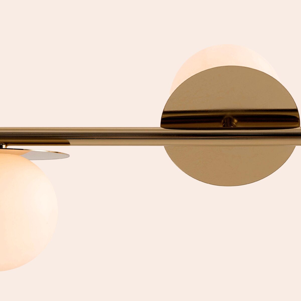Brass opal disk ceiling light - Image 4