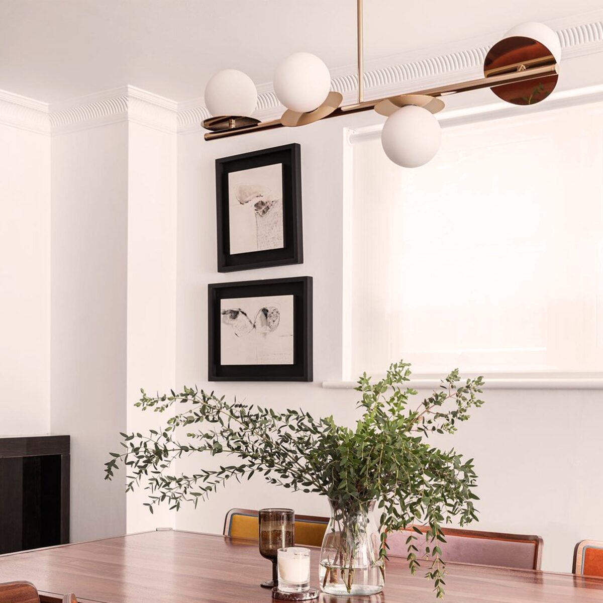 Brass opal disk ceiling light - Image 6