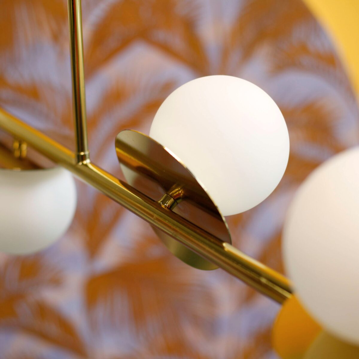 Brass opal disk ceiling light - Image 10