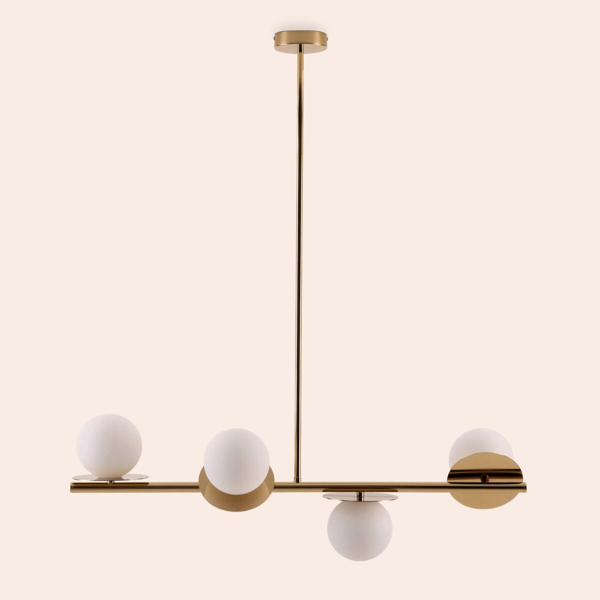 Brass opal disk ceiling light - Image 16