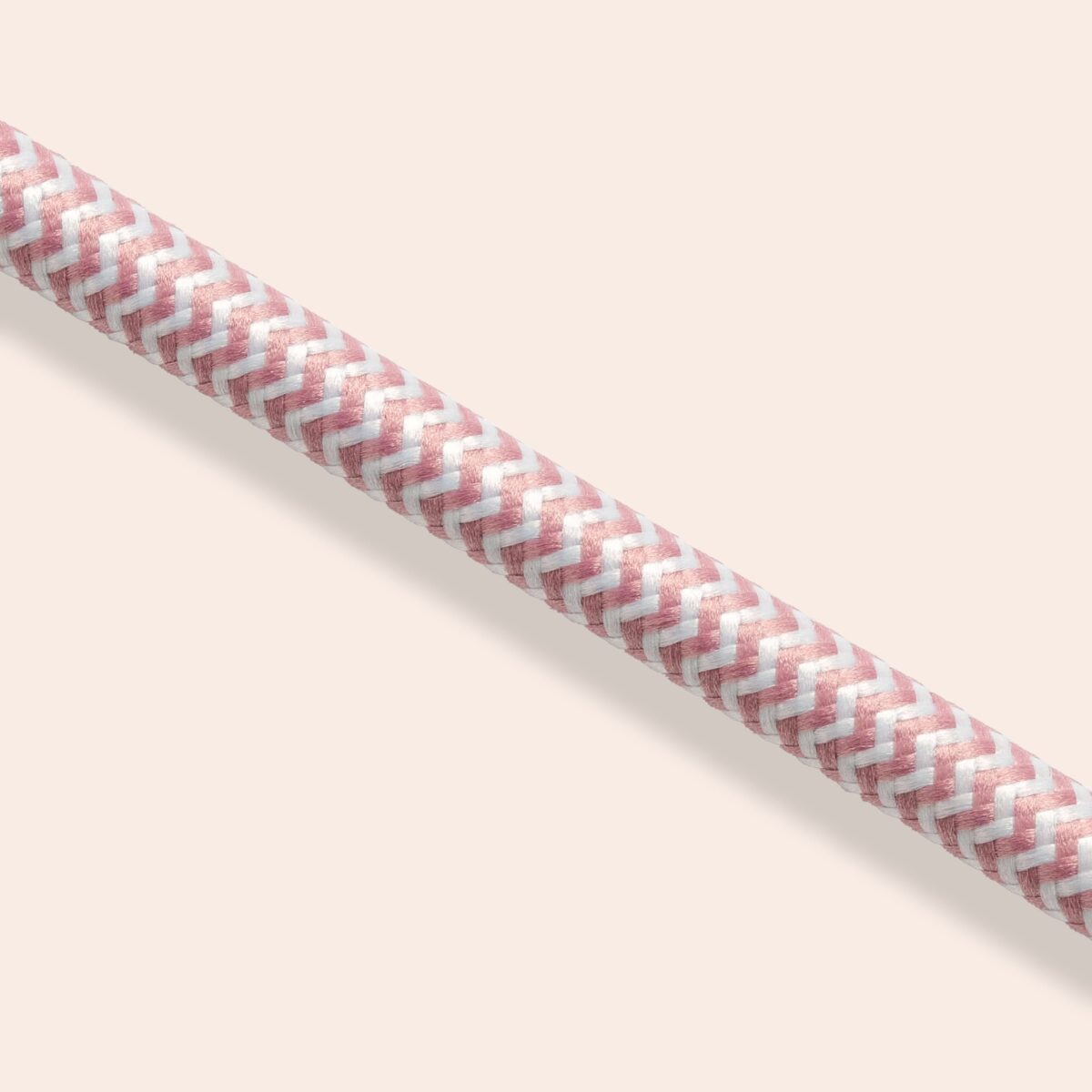 Blossom pink fabric cable extension lead - Image 3