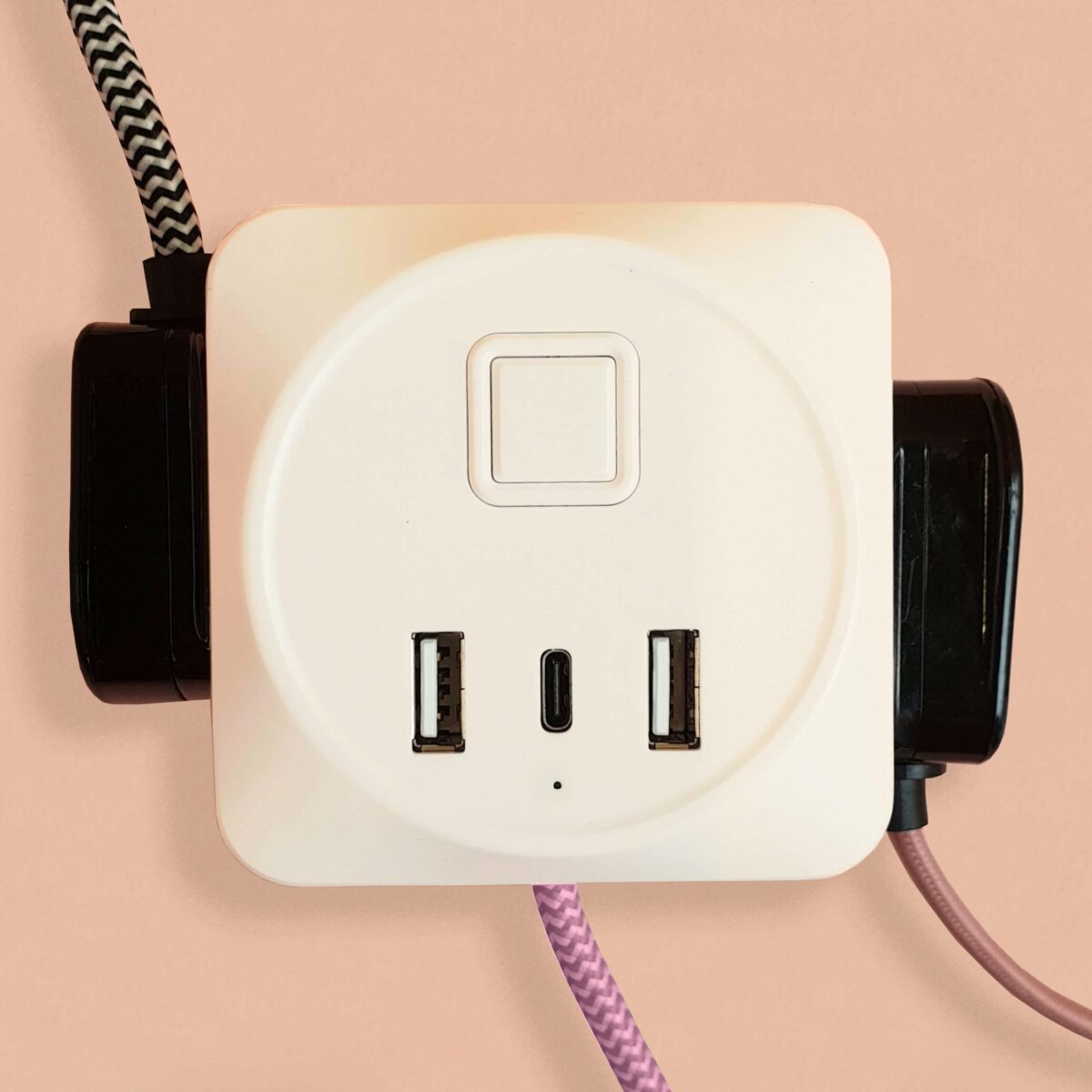 Blossom pink fabric cable extension lead - Image 7
