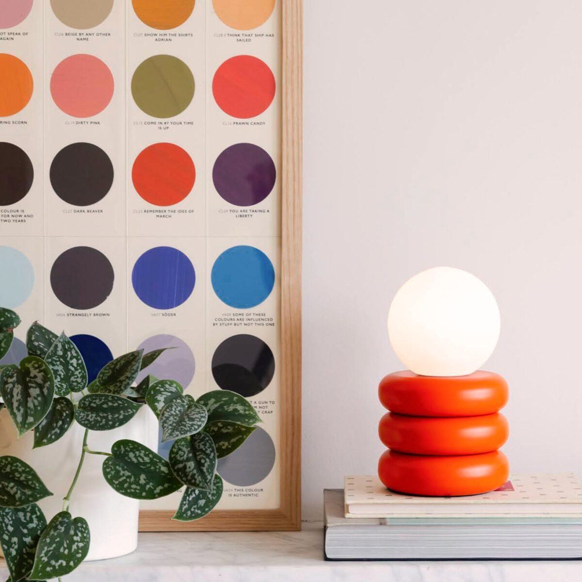 Peel orange tube cordless table lamp - Image 5