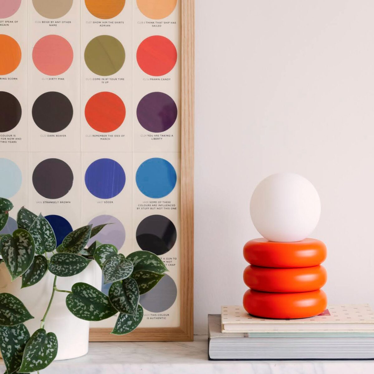 Peel orange tube cordless table lamp - Image 11
