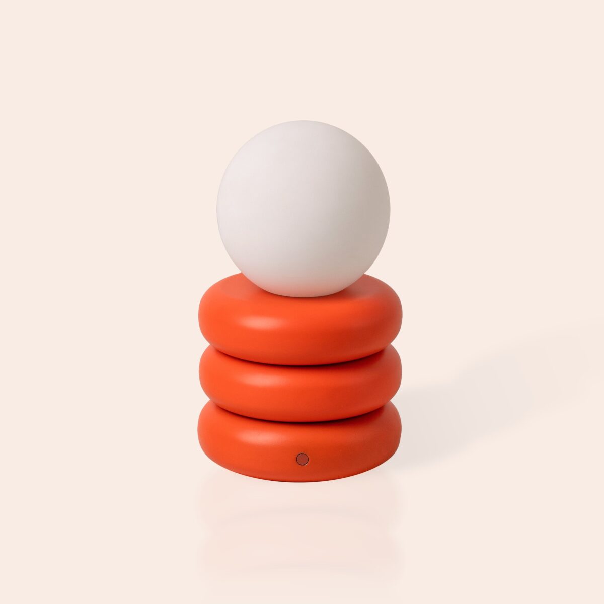 Peel orange tube cordless table lamp - Image 1